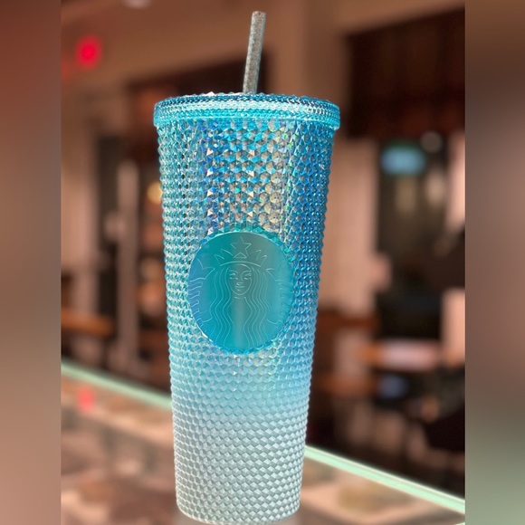 Starbucks Blue Ombre Aqua Splash Tumbler Cold Cup Venti 24oz New 2023 Release - Picture 5 of 6